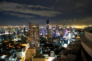 Lebua Sky Bar night panorama