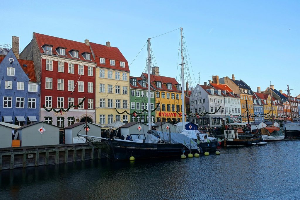 Christmas time in Copenhagen Christmas market Nyhavn