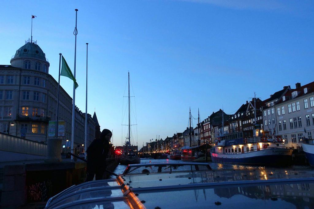 Christmas time in Copenhagen boat trip from Nyhavn