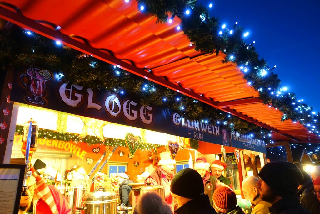 Christmas time in Copenhagen Christmas market Nyhavn