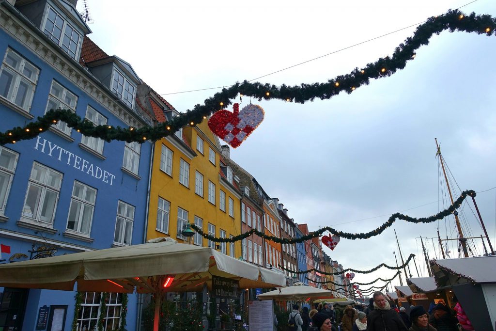 Christmas time in Copenhagen Christmas market Nyhavn